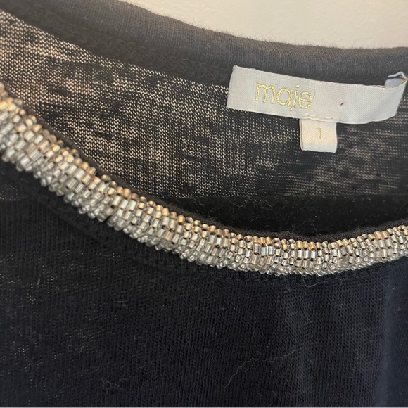 Maje Beaded Sleeveless Light Knit Top - Picture 8 of 8